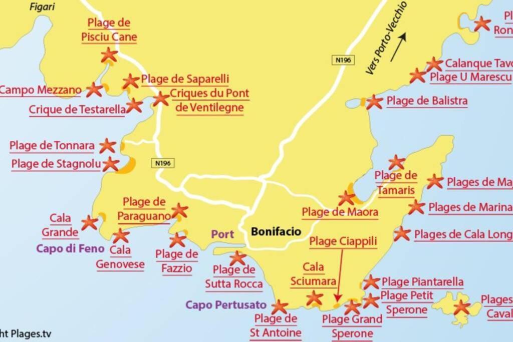 Bonifacio 3Mn Du Port! Villa Piscine Chauffee ,Clim,Wifi Eksteriør billede